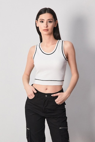 Fullamoda Fitilli U Yaka Body 25ygb7220128345-beyaz Beyaz