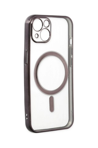 Newface Apple iPhone Uyumlu 14 Plus Kılıf Magneticsafe Lazer Silikon Semeglbl - 48 - Siyah