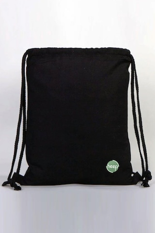 Heep Siyah 35x40 Cm Unisex Ham Bez Büzgülü Sırt Ayakkabı Çantası Natural