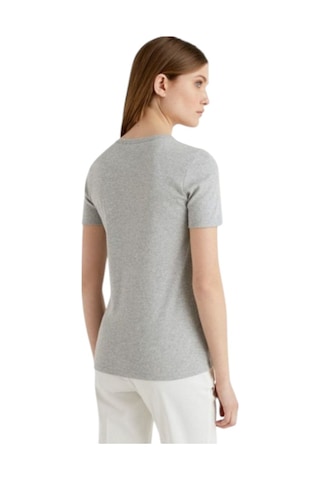 United Colors Of Benetton Basic Kısa Kollu Bisiklet Yaka T-shirt Gri Melanj