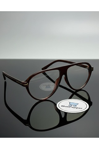 Zenit Modern Çerçeveli Gözlük Unisex Yuvarlak Stil Sahibi Mavi Işık Korumalı Camları Değişebilir Kahverengi