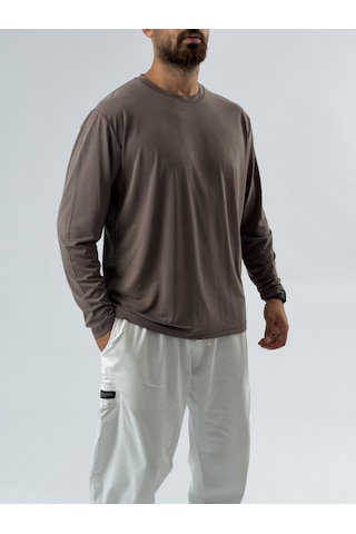 Cocopelli Tensel Basic Kahverengi Erkek Sweatshirt Coc3470