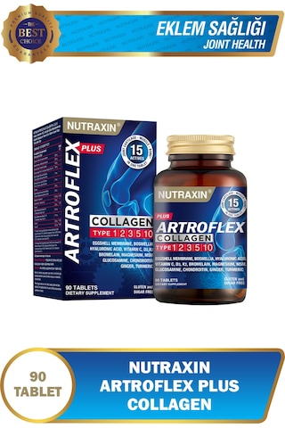 Nutraxin Artroflex Plus Collagen Tip 1 2 3 5 10 90 Tbl Magnezyum Bromelain Yumurta Kabuğu Glukozamin Msm