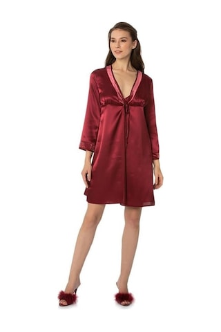 Pierre Cardin 4040 Gecelik Sabahlık Takım - Bordo Bordo
