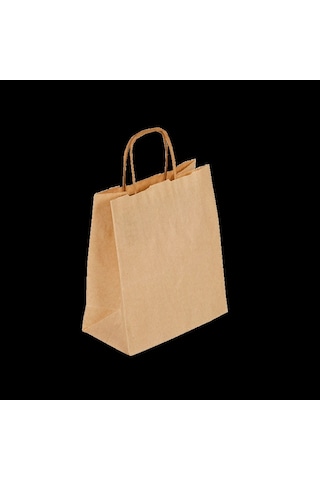 Kraft Renk Çanta Burgu Saplı 33x20x33 -25 Adetli