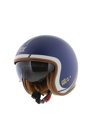 Motosiklet Kaskı Retro Güneş Vizörlü Hornet S Sv Neo C7 Matt Blue Motorcu Kask Çok Renkli
