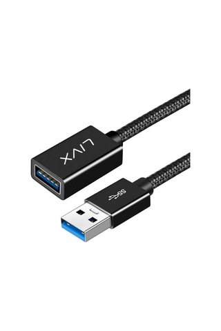 Livx Rope 5gbps Hızlı Veri Aktarımı Usb 3.0 Erkek Dişi Uzatma Kablosu Halat Örgülü 3 Metre