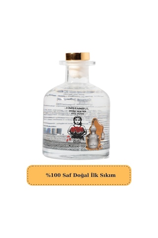 Fimstanbul İlk Sıkım %100 Saf Doğal Gül Suyu 250 Ml Rose Water - Cam Şişe Yaprak Taneli