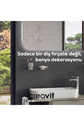 Creavit PL18803 Planet Diş Fırçalık Krom