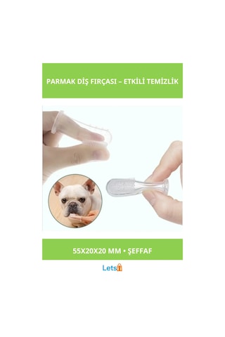 Şeffaf Parmağa Takılan Diş Kaşıma Fırçası Kedi Ve Köpekler İçin