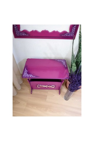 Flört Rengi Gazetelikli Sehpa Fuşya