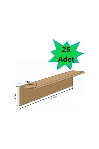 Karton Köşebent 25 Adet- 40x40x4mm 25cm- Palet Köşebent - Köşe Koruma Kartonu