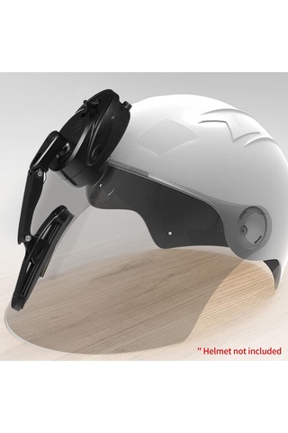 Aubyhe Motosiklet Kask Yağmur Sileci Usb 5v 2w Su Geçirmez Siyah Plastik Lastik Siyah