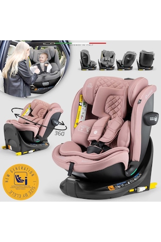 Elele Ritornofix 360 Dönen I-size Oto Koltuğu İsofix 40-150 Cm 0-36 Kg Pudra