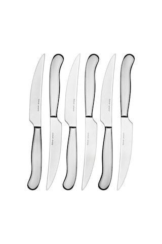 Hisar Arjantin Steak 6lı Çelik Bıçak Seti Inox
