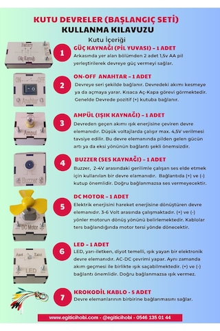 Kutu Devreler Başlangıç Seti Elektrik Elektronik - Stem Eğitici Oyun Seti