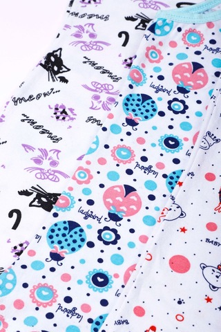 6lı Kız Çocuk İp Askılı Desenli Atlet Pamuklu Rengarenk Sdf