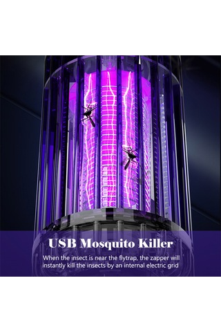 Springsun Usb Şarjlı Duvara Monte & Masa Üstü Sivrisinek Tuzağı, Gece Lambalı Elektrikli Böcek Öldürücü, Ev & Kamp İçin