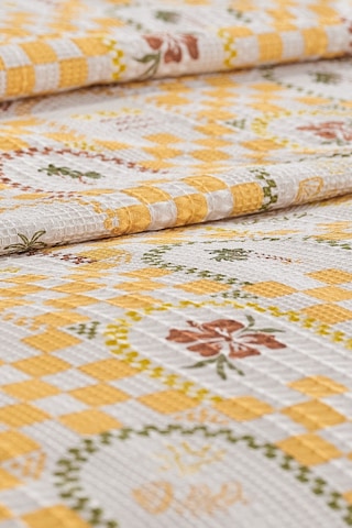 Doqu Home Jungle Muse Marwen Mosaic Pike Takımı Tek Kişilik Turuncu