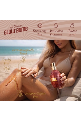 Glow Bomb Glitter Bronzing Bomb Işıltılı Bronzlaştırıcı Güneş Yağ Işıltılı 200 Ml