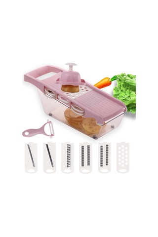 Çok İşlevli Paslanmaz Çelik Sebze Doğrayıcı, Rende Seti, Manuel Gıda Doğrayıcı, Sebze Doğrayıcı, Ayarlanabilir Mutfak Aletleri Diğer