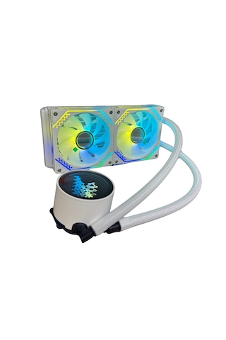 240 mm Masterfox ARGB Sıvı Soğutma Beyaz