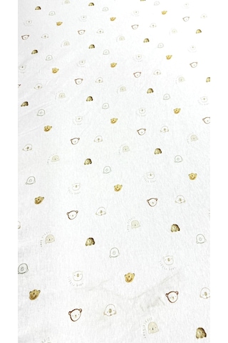 Pamuklu Penye 70x140 Lastikli Bebek Çarşafı Lastikli Beşik Çarşafı Bebek Çarşafı Ayıcık