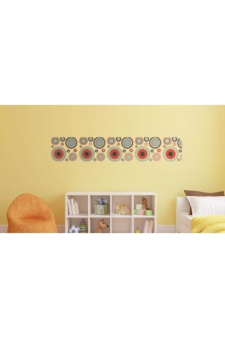 Duvar Süsü Sticker 2 Adet Geometrik Halkalı Pvc 48x33x0,5cm