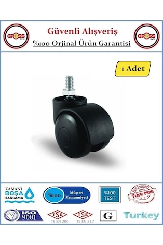 Ofis Koltuk Mobilya Tekerleği - M10 Civatalı Tekerlek - 1 Adet