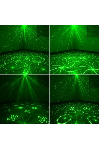 Cbtx R80 Mini Lazer Işığı Dekoratif Işık Sesle Etkinleşen Uzaktan Kumanda Atmosfer Lambası - Gümüş