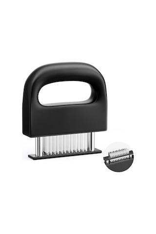 Et Yumuşatma Aleti, Tavuk, Sığır Eti, Biftek, Domuz Eti Ve Sığır Etini Yumuşatmak İçin 48 Paslanmaz Çelik Ultra Keskin İğne Bıçaklı Et Yumuşatma Zımbası