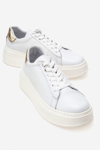 Luvishoes Luvi Shoes Gueno Beyaz Cilt Hakiki Deri Kadın Spor Ayakkabı Beyaz