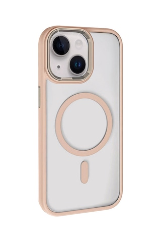 Joko Apple iPhone Uyumlu 14 Terea Magsafe Kapak - Gold Düz Renkli