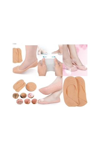 Ayak Topuk Çatlak Çorabı Silikon Patik Ten Rengi Çorap Gömlek