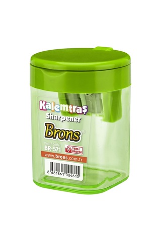 Brons Plastik Kutulu Çiftli Kalemtraş Br-571