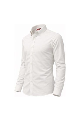 Classics Men Barsello Slim Fit Uzun Kol Yaka Düğmeli Erkek Gömlek - 7536 Beyaz