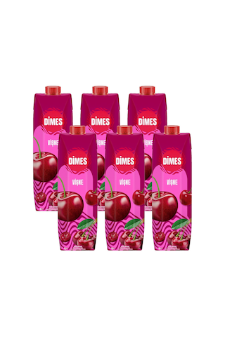 Dimes Vişne Meyve Suyu 1 Lt X 6 Adet