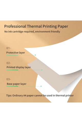 Singree A4 Hızlı Kuruyan Termal Kağıt Rulo - 2 Rulo/paket, A40 Yazıcı Uyumlu, Yağ Ve Sürtünmeye Dayanıklı, Bpa İçermez