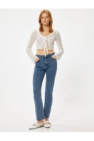 Koton Trousers-orta İndigo Orta İndigo