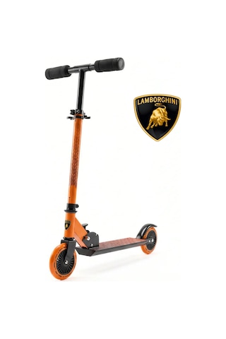 Lamborgini L6-120 Katlanabilir 2 Tekerlekli Çocuk Scooter 50kg Kapasite 3+ Yaş Turuncu