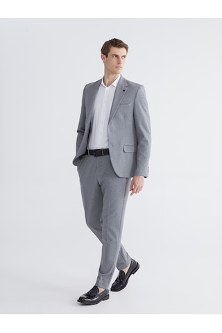 Lcw Busıness Gri Slim Fit Ekose Erkek Takım Elbise Pantolon