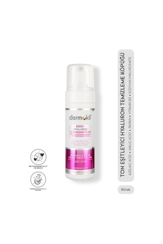 Dermokil Cilt Tonu Eşitleyici Hyaluron Yüz Temizleme Köpüğü 150 ML