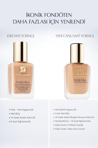 Double Wear Stay-in-place Fondöten Spf10 Canlı Mat Bitiş 1c1 Cool Bone 30ml 1c1 Cool Bone
