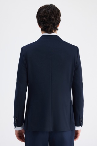 D's Damat Ds Damat Regular Fit Lacivert Armürlü Kumaş Ceket 6hc04m415494m 101