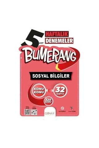 Günay 5.sınıf Sosyal Bilgiler 32 Haftalık Denemeler Bumerang