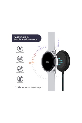 Maiyame Samsung Uyumlu Saat Şarj Cihazı Watch4/watch3active/active2 Saat Kablosuz Şarj Siyah İçin Uygundu