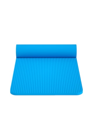 Ranyeek Nitriyel Kauçuk Spor Matı Antrenman İçin Kaymaz Dizayn 185x80x1cm Erkek Kadın Çocuk Yoga Pilates Ev Egzersizleri İçin Askıyla Mavi Mavi