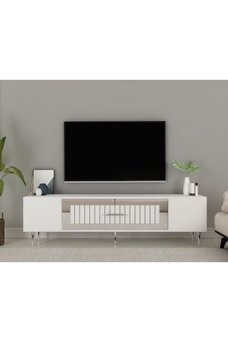 Dekolp3ct Tv Sehpası Beyaz-gümüş