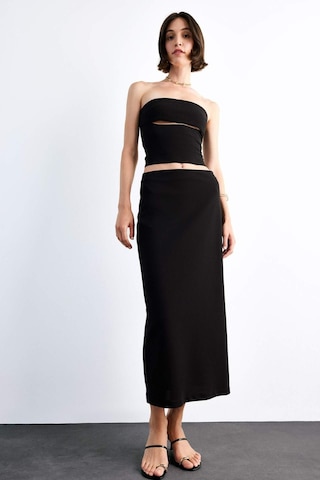 Defacto Fitted Twill Midi Etek G0190ax25smbk81 Siyah