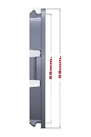 Jant Göbeği Seat 58/55 55Mm Yuva 4Lü Set Siyah